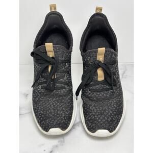 Adidas Cloudfoam Pure Black Sneakers Women Size 9 Walking Comfort Sneakers
